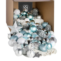 Silver Snowfall Ornament Collection